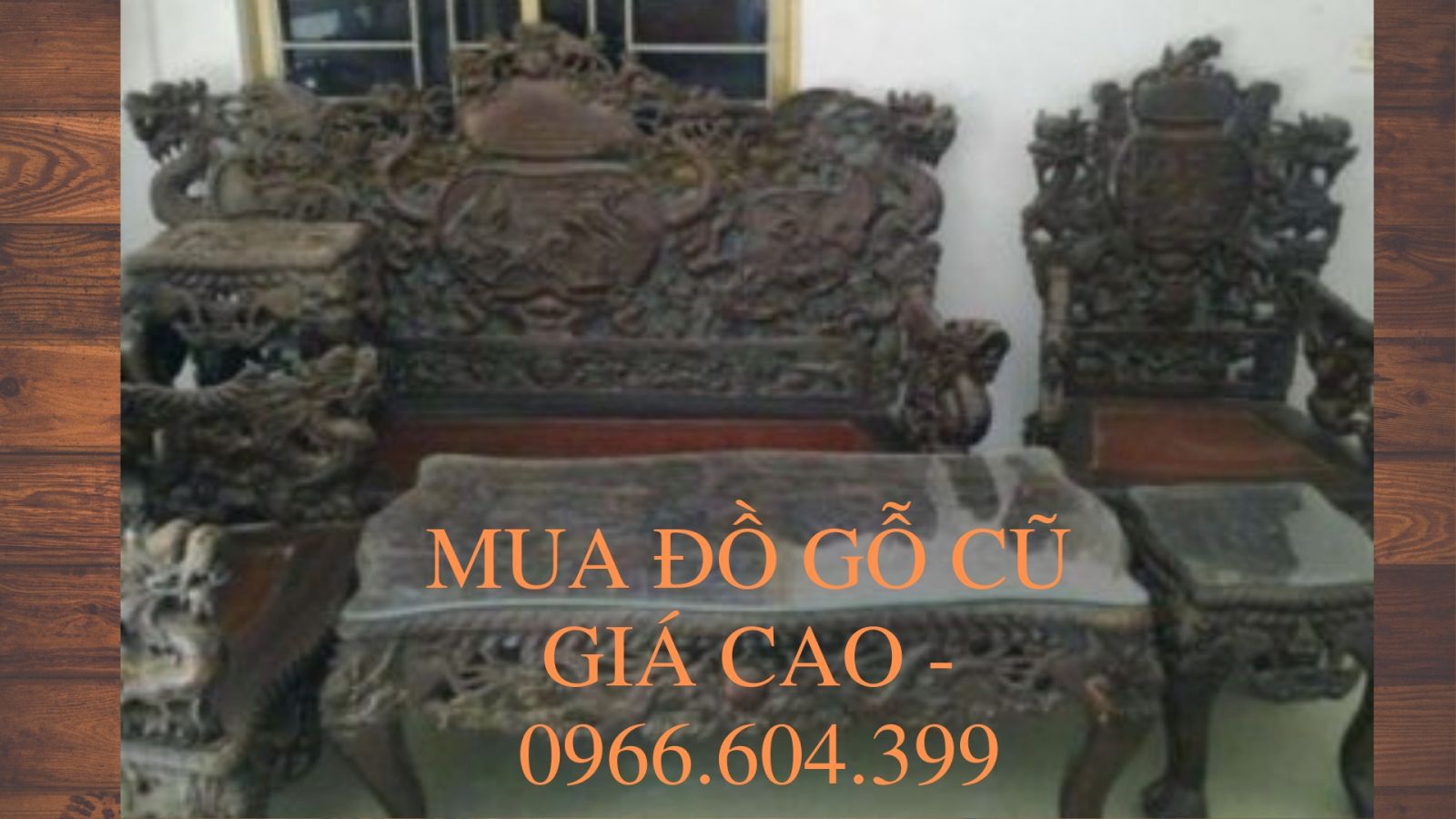 Bàn ghế cũ gỗ gụ